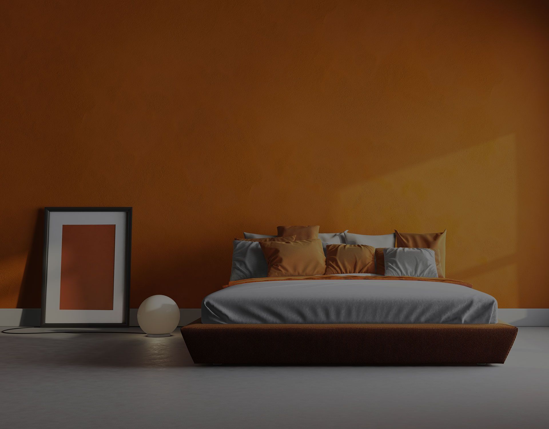 Schlafzimmer in Orange
